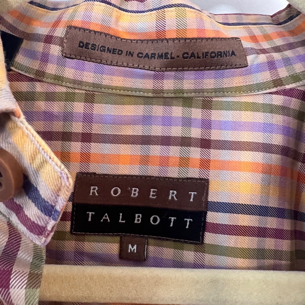 Robert Talbott Multicolor Plaid Button-Down Shirt - image 3